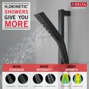 Delta Faucet Matte Black Multi Function Hand Shower 
