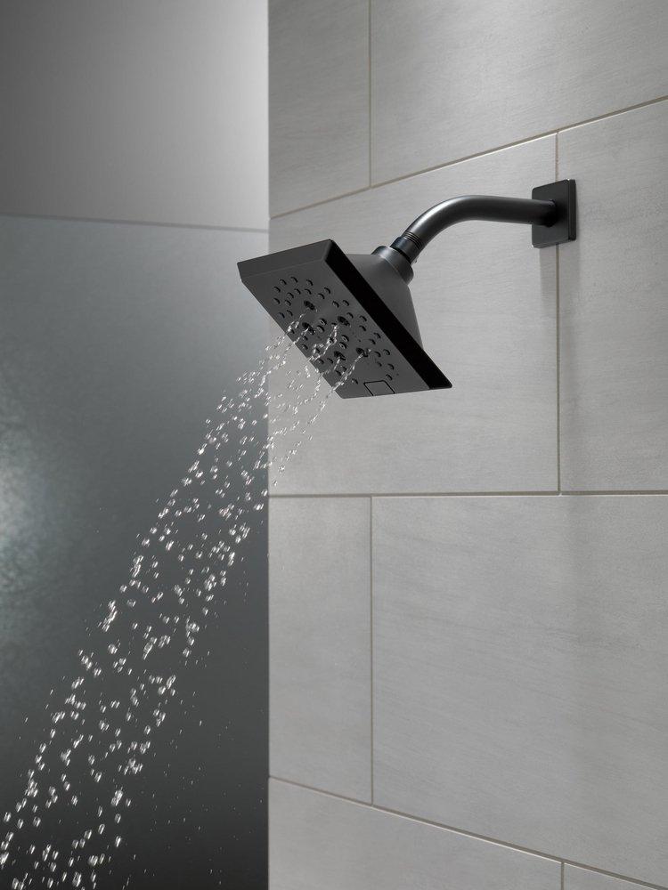 Delta Faucet Matte Black Multi Function Full Body, Full Spray with Massage, H2Okinetic&reg; PowerDrench&trade; Spray, Massage and Pause Showerhead 