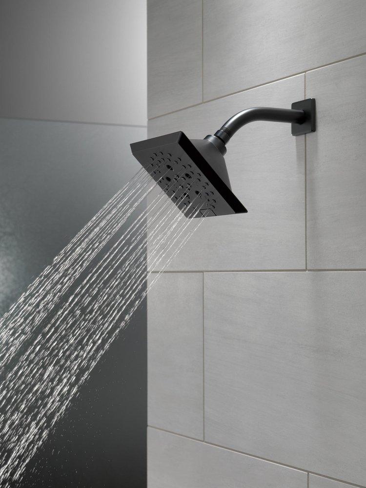 Delta Faucet Matte Black Multi Function Full Body, Full Spray with Massage, H2Okinetic&reg; PowerDrench&trade; Spray, Massage and Pause Showerhead 