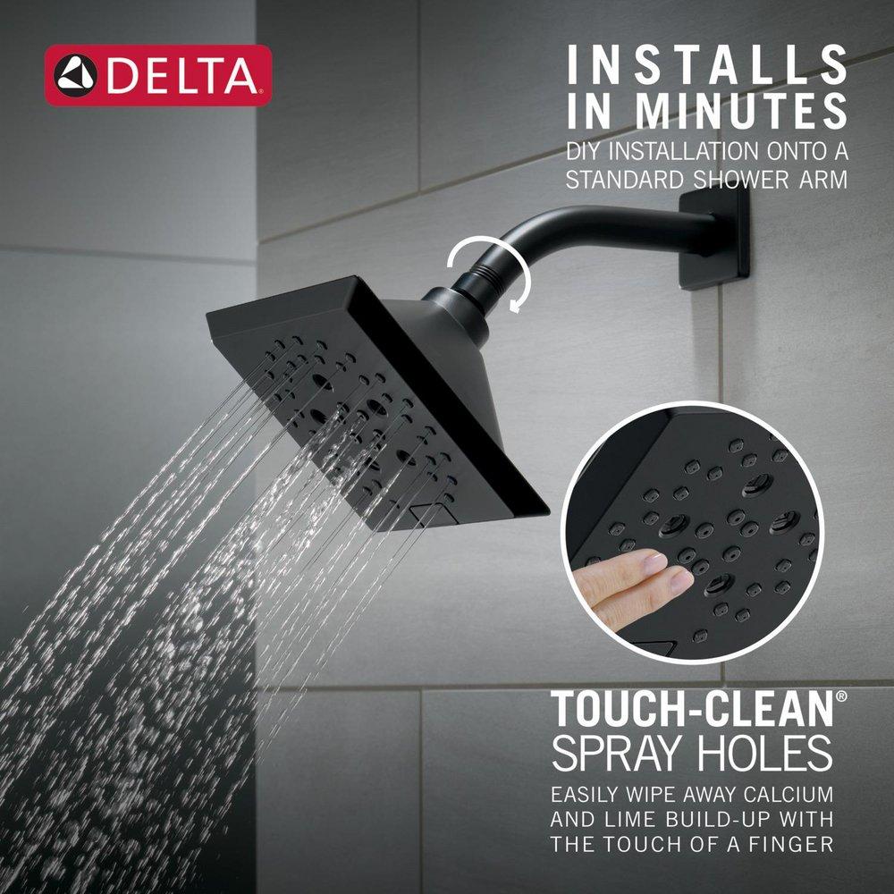 Delta Faucet Matte Black Multi Function Showerhead 
