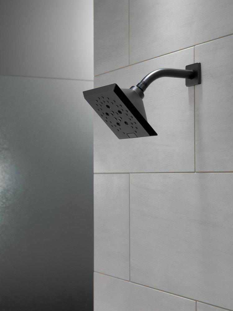 Delta Faucet Matte Black Multi Function Full Body, Full Spray with Massage, H2Okinetic&reg; PowerDrench&trade; Spray, Massage and Pause Showerhead 