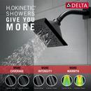 Delta Faucet Matte Black Multi Function Full Body, Full Spray with Massage, H2Okinetic&reg; PowerDrench&trade; Spray, Massage and Pause Showerhead 