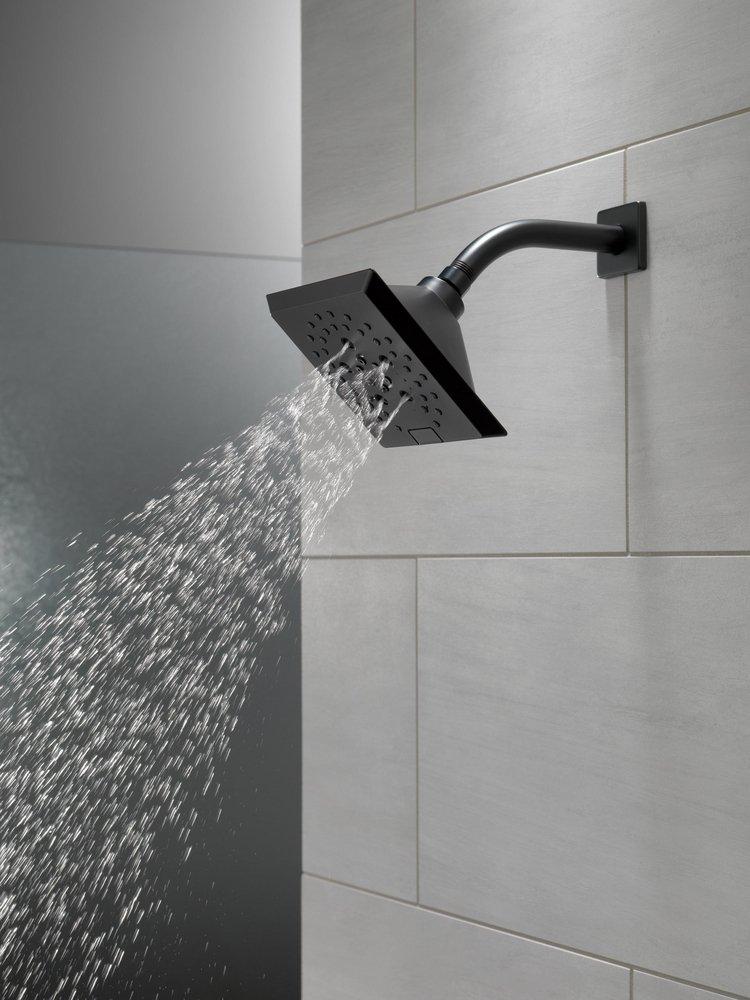 Delta Faucet Matte Black Multi Function Full Body, Full Spray with Massage, H2Okinetic&reg; PowerDrench&trade; Spray, Massage and Pause Showerhead 