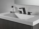 Delta Faucet Matte Black Two Handle Widespread Bathroom Sink Faucet 