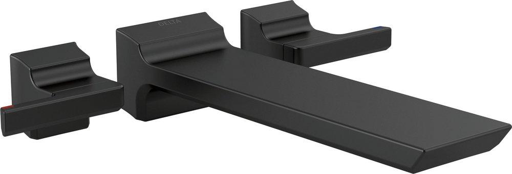 Delta Faucet Matte Black Two Handle Wall Mount Filler 