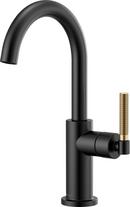Single Handle Bar Faucet in Matte Black/Luxe Gold