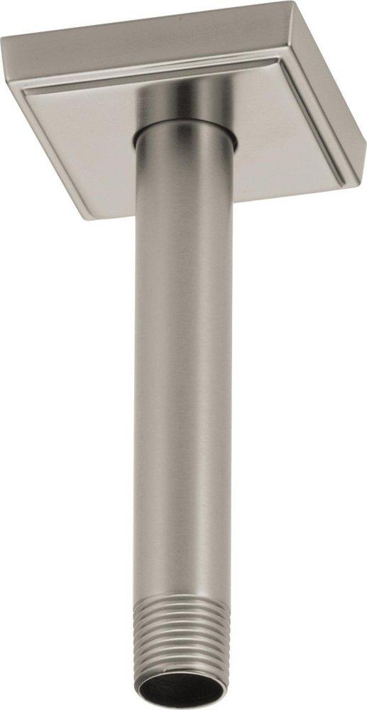 Brizo Luxe Nickel 1/2 x 6 in. NPT Solid Brass Shower Arm and Flange 