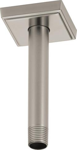 6 in. Ceiling Mount Shower Arm and Flange in Luxe Nickel