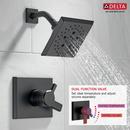 Delta Faucet Matte Black Two Handle Multi Function Shower Faucet (Trim Only) 