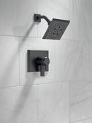 Delta Faucet Matte Black Two Handle Multi Function Shower Faucet (Trim Only) 