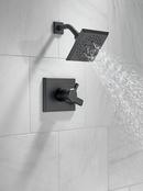 Delta Faucet Matte Black Two Handle Multi Function Shower Faucet (Trim Only) 