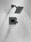 Delta Faucet Matte Black Two Handle Multi Function Shower Faucet (Trim Only) 