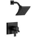 Two Handle Multi Function Shower Faucet in Matte Black (Trim Only)