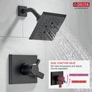Delta Faucet Matte Black Two Handle Multi Function Shower Faucet (Trim Only) 
