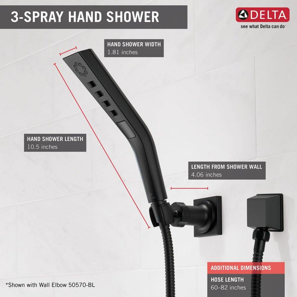 Delta Faucet Matte Black Multi Function Hand Shower 