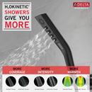 Delta Faucet Matte Black Multi Function Hand Shower 