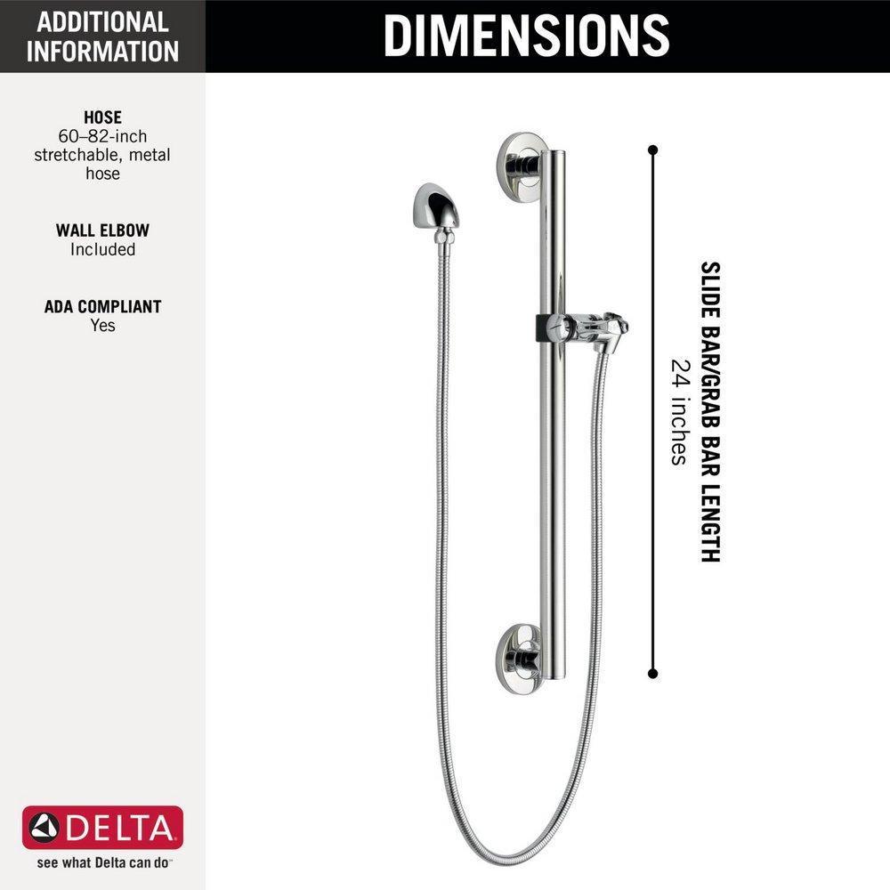 Delta Faucet Chrome 27-1/2 in. Shower Rail 