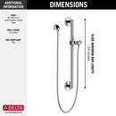 Delta Faucet Chrome 27-1/2 in. Shower Rail 