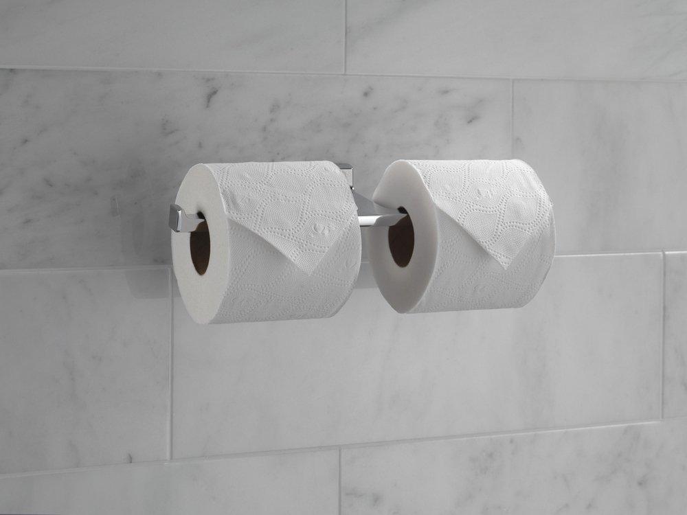 Delta Faucet Matte Black Wall Mount Toilet Tissue Holder 