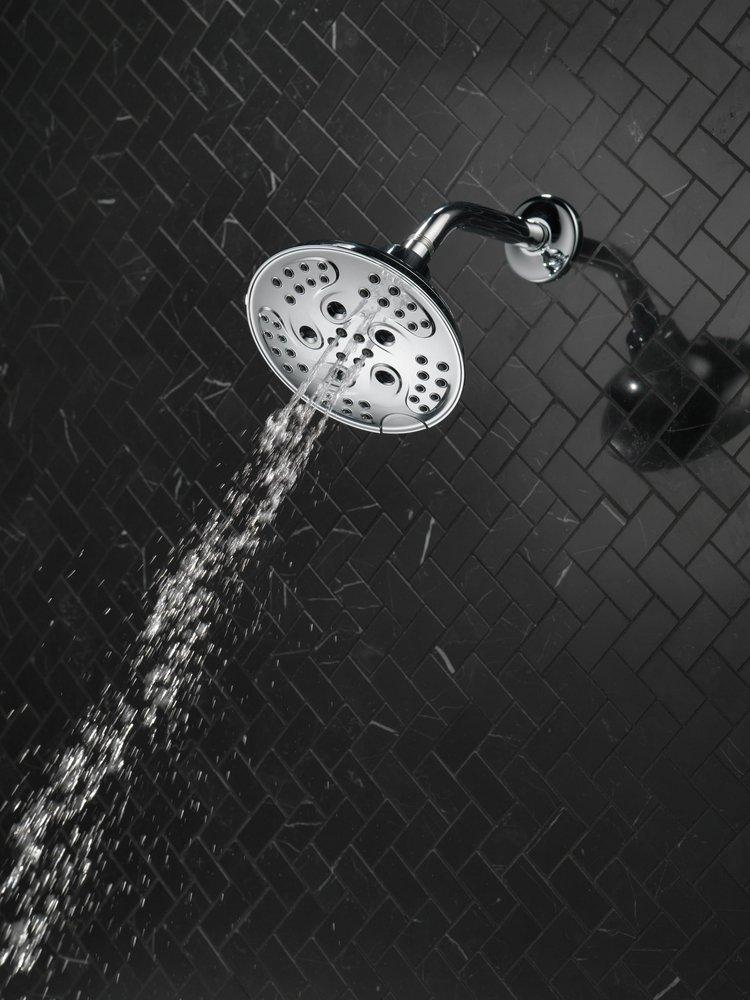 Delta Faucet Chrome Multi Function Full Body, Full Spray with Massage, H2Okinetic®, Massage and Pause Showerhead 