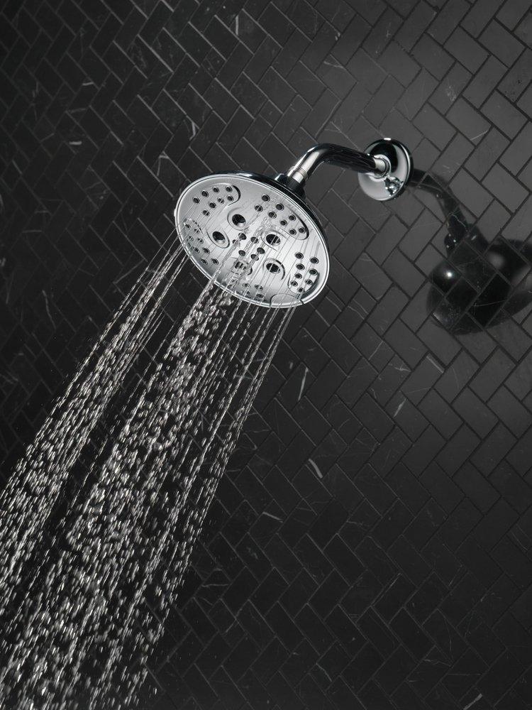 Delta Faucet Chrome Multi Function Full Body, Full Spray with Massage, H2Okinetic®, Massage and Pause Showerhead 