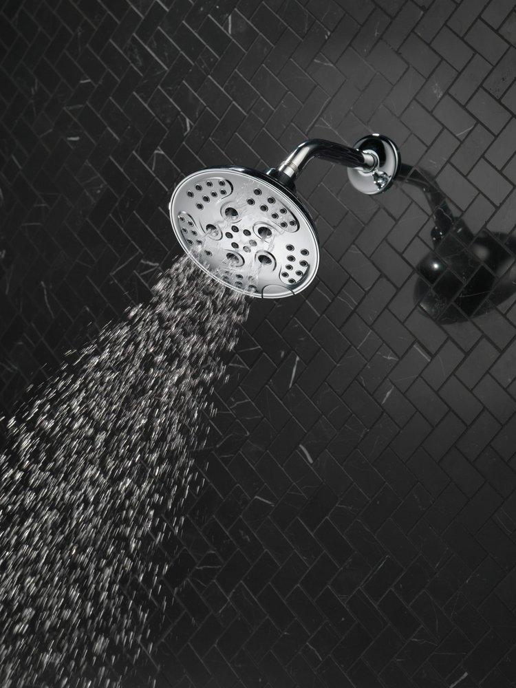 Delta Faucet Chrome Multi Function Full Body, Full Spray with Massage, H2Okinetic®, Massage and Pause Showerhead 