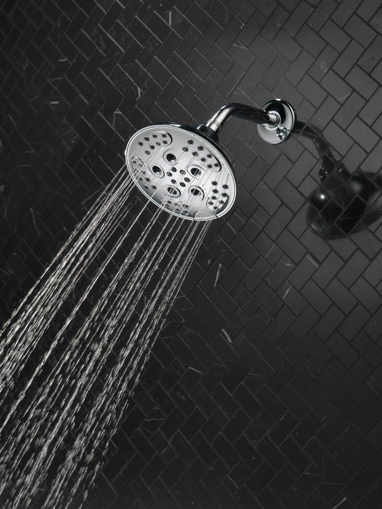 Delta Faucet Chrome Multi Function Full Body, Full Spray with Massage, H2Okinetic®, Massage and Pause Showerhead 