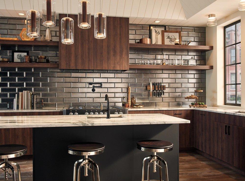 Brizo Matte Black/Luxe Gold Single Handle Lever Handle Bar Faucet 