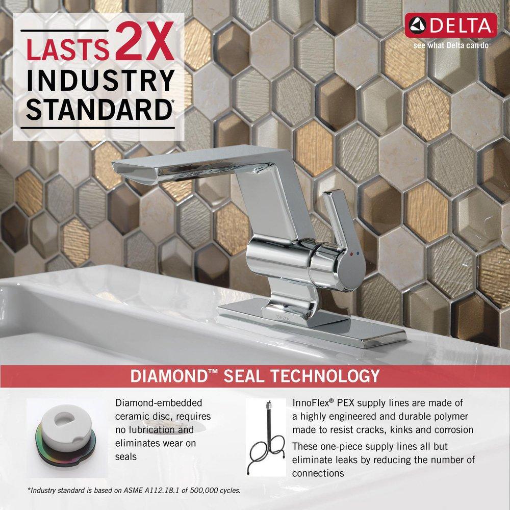 Delta Faucet Matte Black Single Handle Centerset Bathroom Sink Faucet 