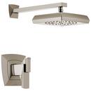 Brizo Luxe Nickel 2 gpm Wall Mount Thermostat Shower Faucet Trim Only with Single Lever Handle 