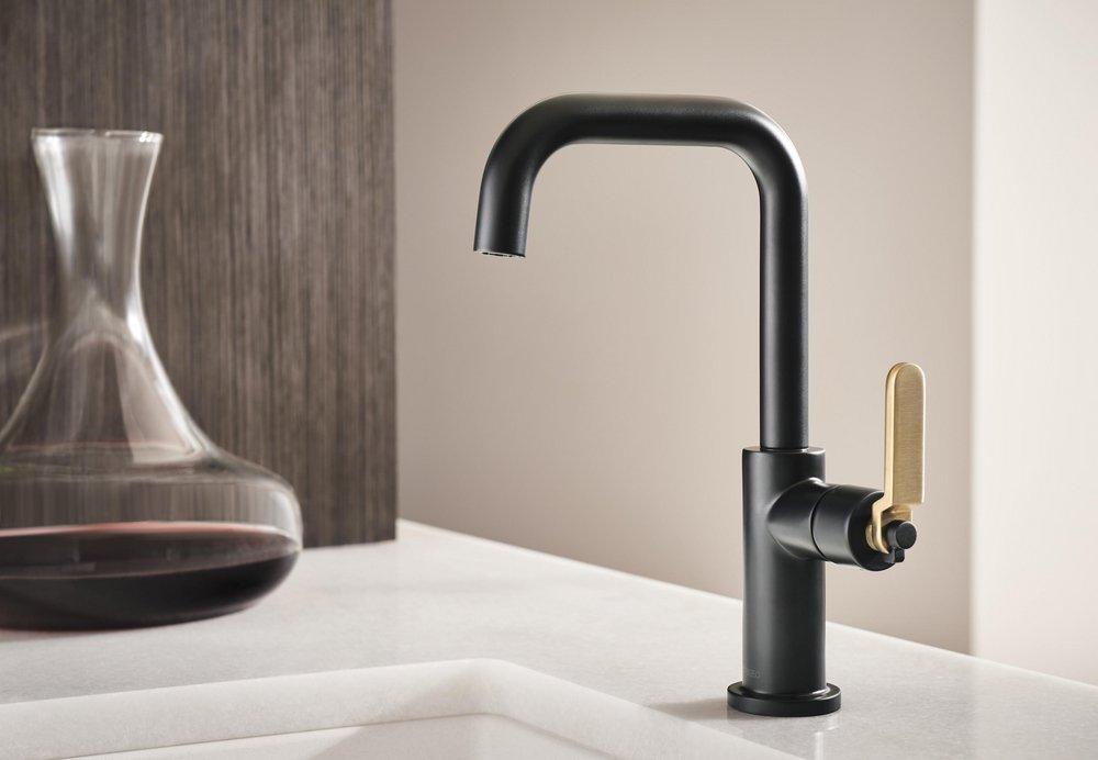 Brizo Matte Black Single Handle Lever Bar Faucet 