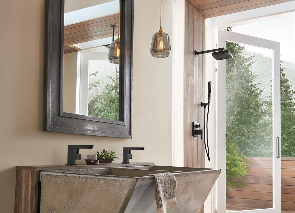 Brizo Matte Black Multi Function H2Okinetic&reg;, Full Body, Massaging and Pause Showerhead 