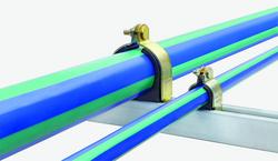 160mm Yellow Zinc Metric Cushioned Strut Clamp