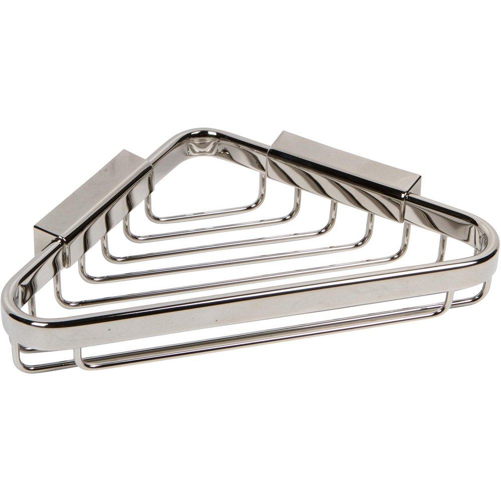 Ginger Polished Nickel 4-3/4 in. Corner Hotelier Basket 