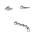 Two Handle Wall Mount Tub Filler in Polished Chrome