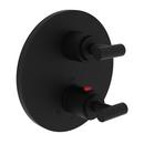 Two Handle Thermostatic Valve Trim in Flat Black
