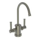 1 gpm 1 Hole Deck Mount Hot and Cold Water Dispenser with Double Lever Handle in Gunmetal