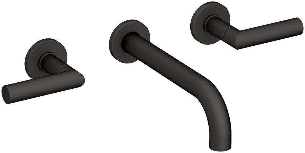 Newport Brass Flat Black Two Handle Widespread Bathroom Sink Faucet 