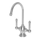 Newport Brass Polished Chrome 1 gpm 1 Hole Deck Mount Hot and Cold Water Dispenser with Double Lever Handle 