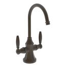 1 gpm 1 Hole Deck Mount Hot and Cold Water Dispenser with Double Lever Handle in Weathered Brass