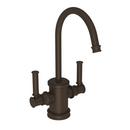 1 gpm 1 Hole Deck Mount Hot and Cold Water Dispenser with Double Lever Handle in Weathered Copper - Living