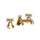Two Handle Widespread Bathroom Sink Faucet in Uncoated Polished Brass - Living