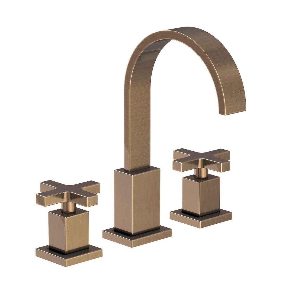 Newport Brass Antique Brass Two Handle Widespread Bathroom Sink Faucet 