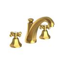 Newport Brass Satin Brass - PVD Two Handle Widespread Bathroom Sink Faucet Cross Handle 