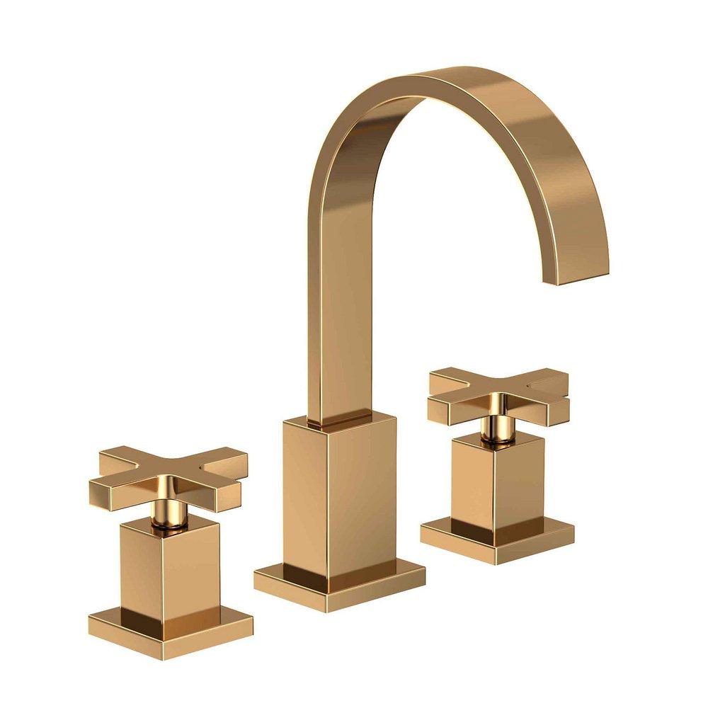 Newport Brass Uncoated Polished Brass - Living Two Handle Widespread Bathroom Sink Faucet 