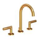 Two Handle Widespread Bathroom Sink Faucet in Aged Brass