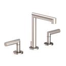 Two Handle Widespread Bathroom Sink Faucet in Satin Nickel - PVD