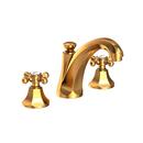Newport Brass Aged Brass Two Handle Widespread Bathroom Sink Faucet Cross Handle 