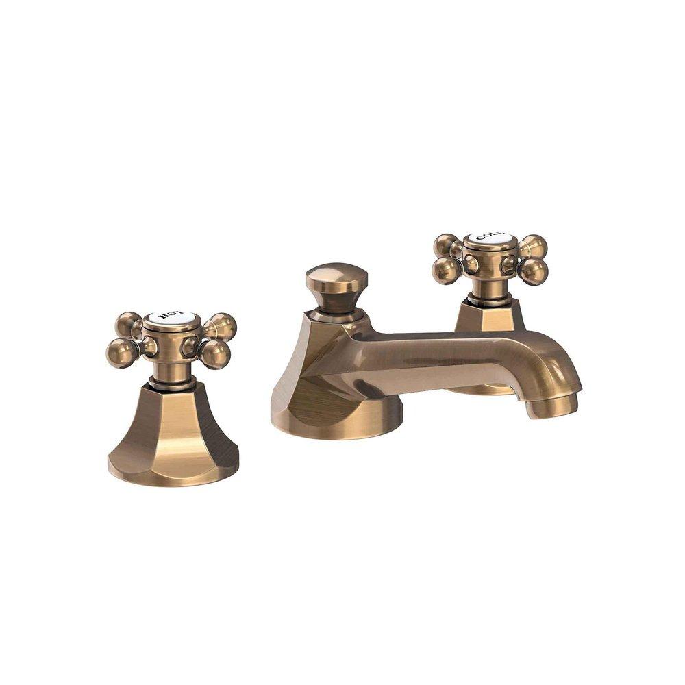 Newport Brass Antique Brass Two Handle Widespread Bathroom Sink Faucet 