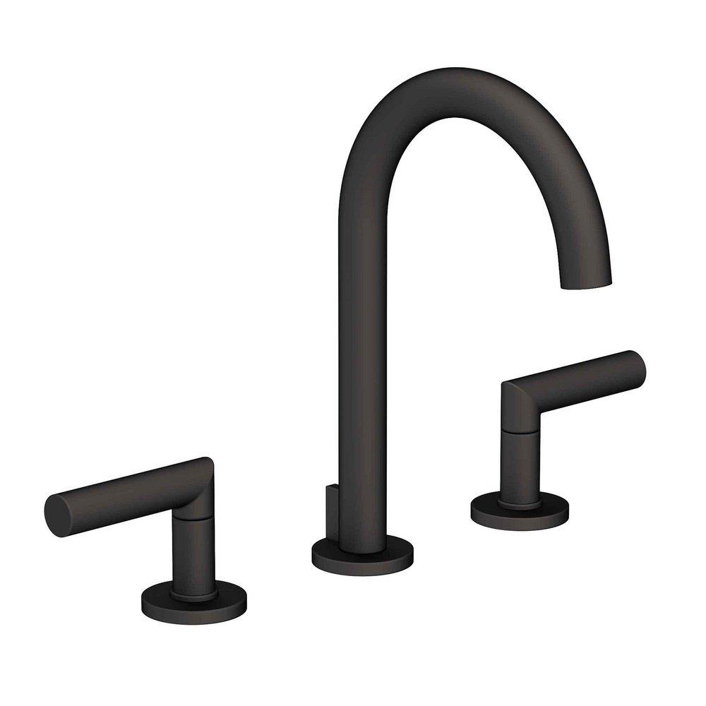 Newport Brass Flat Black Two Handle Widespread Bathroom Sink Faucet 